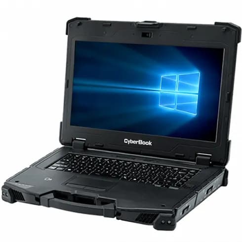 Защищенный ноутбук CyberBook R1154 14-дюймовый сенсорный дисплей FHD (1920 x1080) с возможностью чтения при солнечном свете (1000 нит),процессор Intel® Core™ i5-1135G7 от 2.4 ГГц до 4.2 ГГц, 8 ГБ ОЗУ, SSD NVMe PCIe 3.0 256 ГБ,Wi-Fi 6 802.11ax, Bluetooth v5.2,микрофон, веб-камера 2 МП,Thunderbolt 4, USB C (+DP), USB x3, Audio, слот microSD, RJ45 x2, VGA, HDMI, COM x2, слот SIM,TPM, мембранная клавиатура с подсветкой, порт для док-станции, слот смарт-карт, слот Express 54, IP65,Windows 10 Pro (ZB14S35B2WXWP)