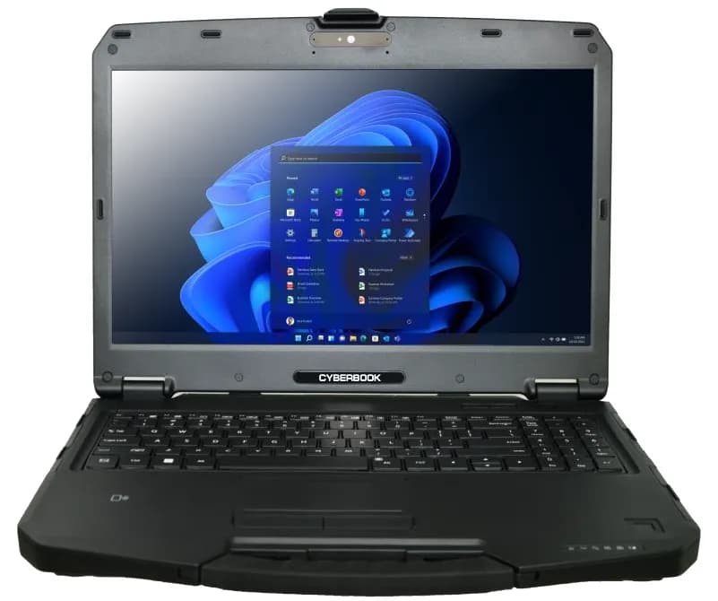 Защищенный ноутбук CyberBook S1255 15,6" FHD (1920 x1080) 400 нит, Intel® Core™ i5-1235U 1.3 ГГц - 4.4 ГГц, 8 ГБ DDR5 ОЗУ, 256 Гб PCIe SSD, Wi-Fi 6E + Bluetooth v5.3, микрофон, веб-камера 2 МП, USB 3.2 Gen.2 (тип A)x2, USB 3.2 Gen.2 (тип C) x 1 (поддержка DP), Thunderbolt 4 x 1, Audio, слолт микро SDх1, RJ-45, VGA, HDMI, RS232/RS422/RS485x1, слот SIM, TPM, мембранная клавиатура с подсветкой, слот смарт-карт, разъем для док-станции, IP5X, Без ОС (SS15X235B2WXXX)
